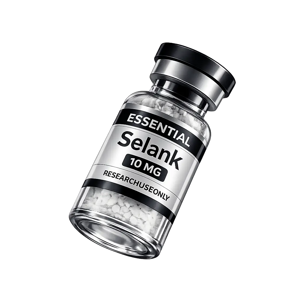 selank vial with crystalline powder